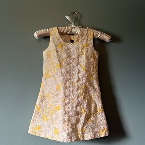 Yellow and flower dress 4T